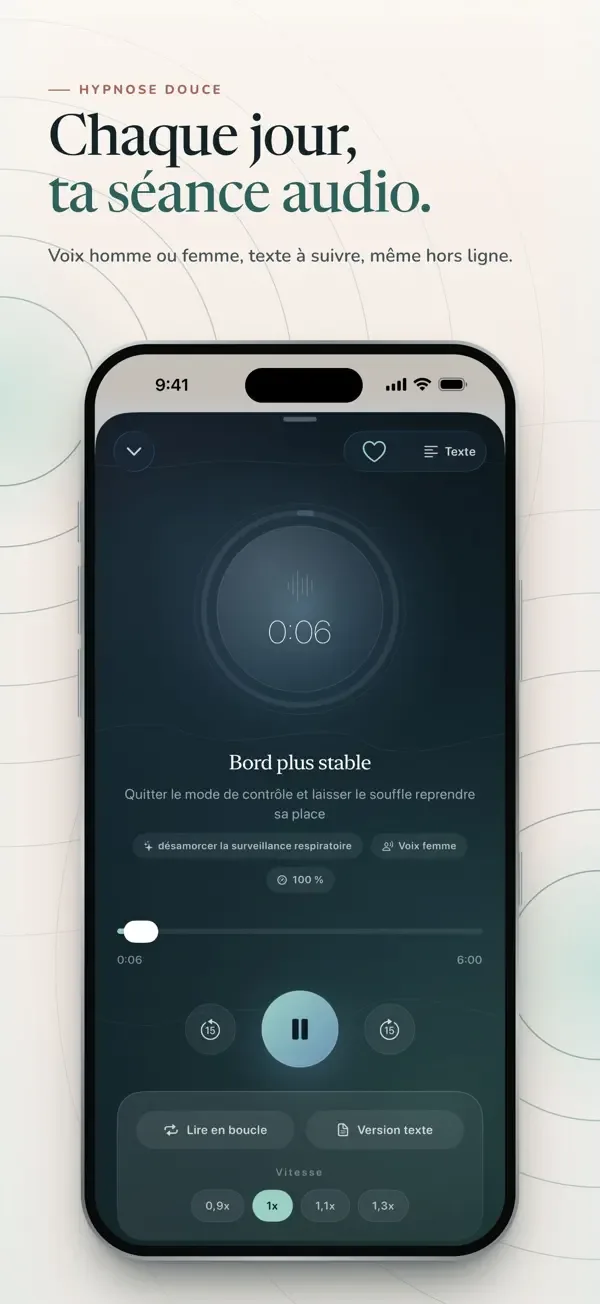 Respire daily audio session screen